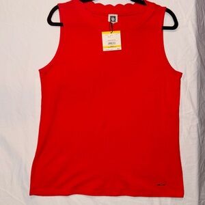 Anne Klein Vibrant Coral Blouse Size Medium Brand New With Tag